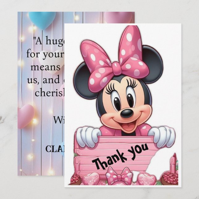 "Bundle of Gratitude : Baby Thank You Cartes (Devant / Derrière)