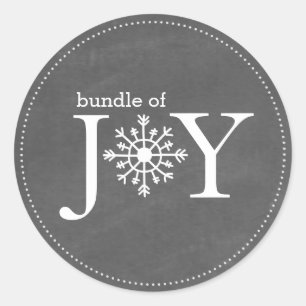 Bundle of Joy Chalk Snowflake Winter Baby Sticker