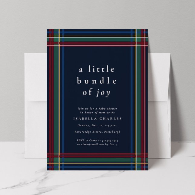 Bundle of joy Classic Christmas Baby Dusche Einladung (Von Creator hochgeladen)