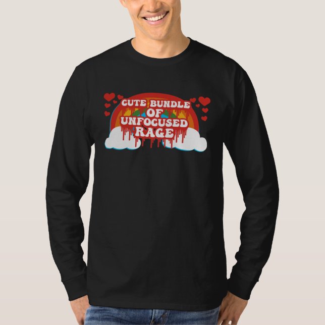 Bundle Of Unfocused Rage Rainbow Clouds Hearts Pas T-Shirt (Vorderseite)