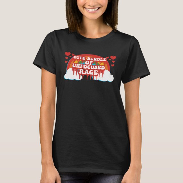 Bundle Of Unfocused Rage Rainbow Clouds Hearts Pas T-Shirt (Vorderseite)