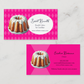 Bundt Cake Bakery in Hot Pink Visitenkarte