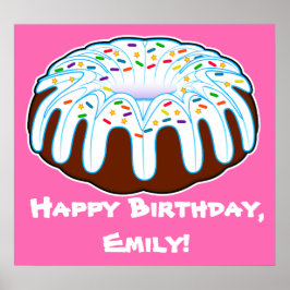 Bundt Cake pour Anniversaire Nom Poster personnali