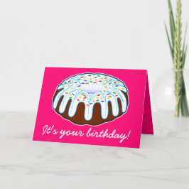 Bundt Kuchen-Geburtstag! Karte