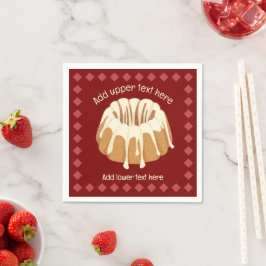 Bundt Ring Shaped Cake with Drizzle - Fügen Sie ei Serviette