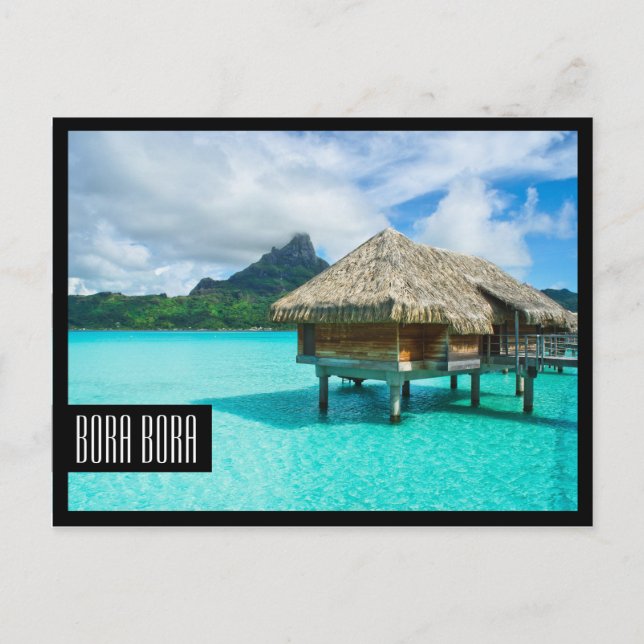 Bungalow Bora Bora Bora Postkarte (Vorderseite)