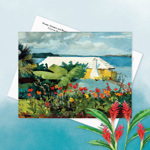 Bungalow Garden Bermuda Winslow Homer Postkarte