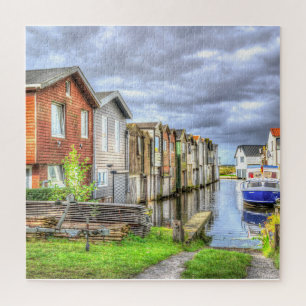 Bungalow Hafen Landschaft des Scenary Boat
