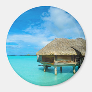 Bungalow sur aimant rond Bora Bora