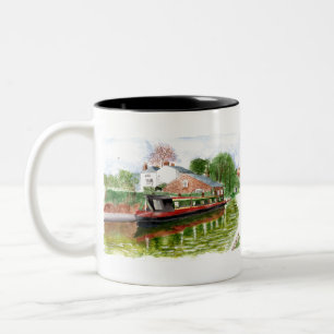 Bungalow und Narrowboat The Wharf Zweifarbige Tasse