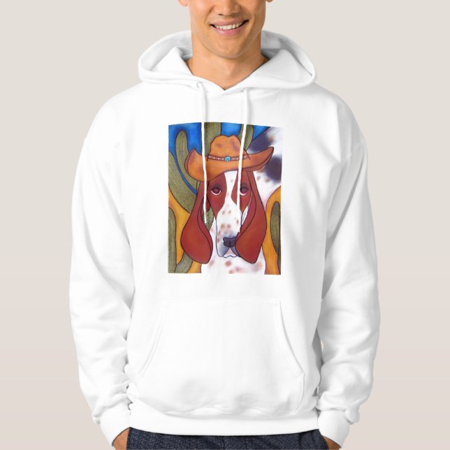 Bungalowart.com-Wüsten-Jagdhund-mit Kapuze Hoodie (Vorderseite)