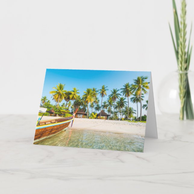 Bungalowe auf dem Strand | Ko Mook, Thailand Karte (Vorderseite)