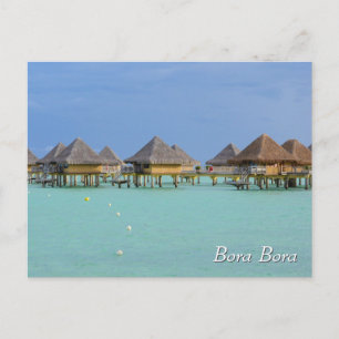 Bungalows in Bora Bora Postkarte