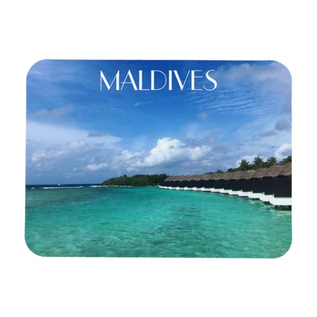 Bungalows maldives magnet (Horizontal)