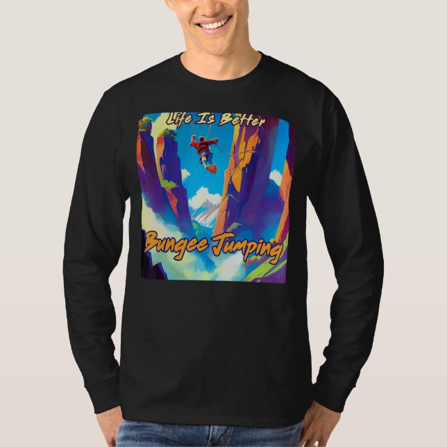 Bungee-Jumping Extremes Abenteuer T-Shirt (Vorderseite)