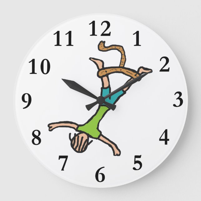 Bungee Jumping Große Wanduhr (Vorderseite)