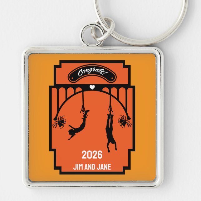 Bungee Jumping Wedding Gift Schlüsselanhänger (Vorne)