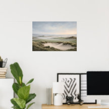 Bunker beim Morgengrauen Golf Poster