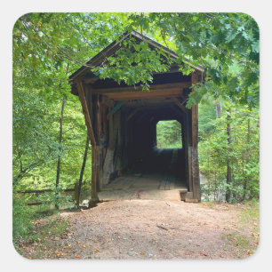 Bunker Hill Covered Bridge Quadratischer Aufkleber