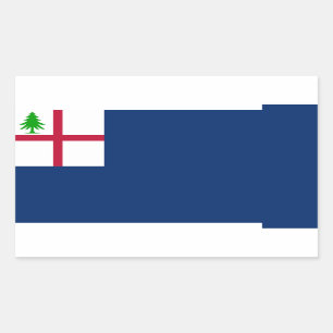 Bunker Hill Flag Rechteckiger Aufkleber