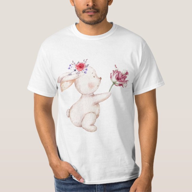 Bunnie Give Blume T - Shirt (Vorderseite)