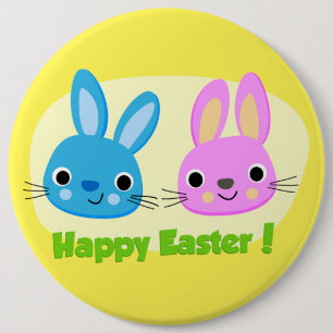 BUNNIEN "HAPPY EASTER" BUTTON