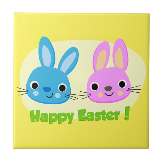 BUNNIEN "HAPPY EASTER" FLIESE (Vorderseite)