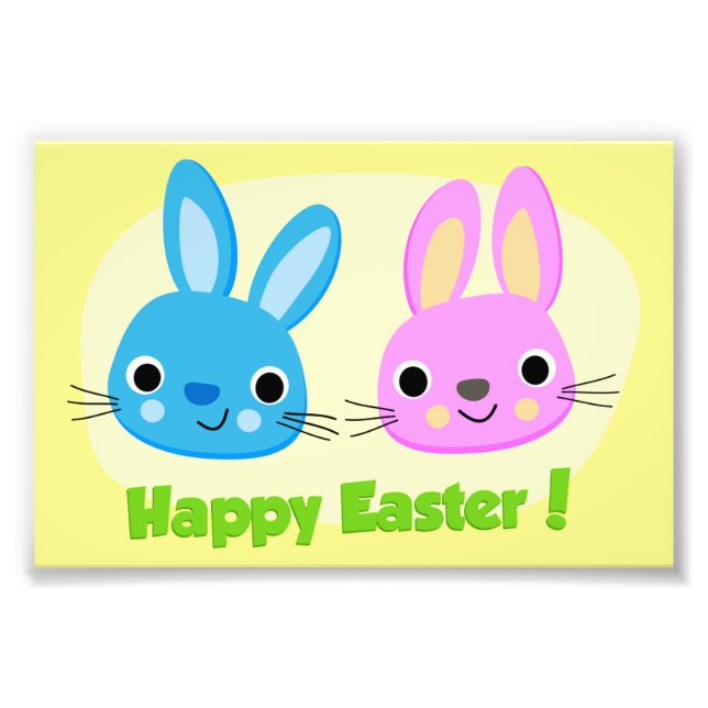 BUNNIEN "HAPPY EASTER" FOTODRUCK (Vorne)