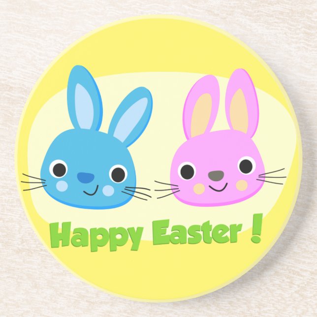 BUNNIEN "HAPPY EASTER" GETRÄNKEUNTERSETZER (Vorne)