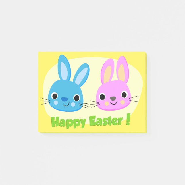 BUNNIEN "HAPPY EASTER" POST-IT KLEBEZETTEL (Vorderseite)