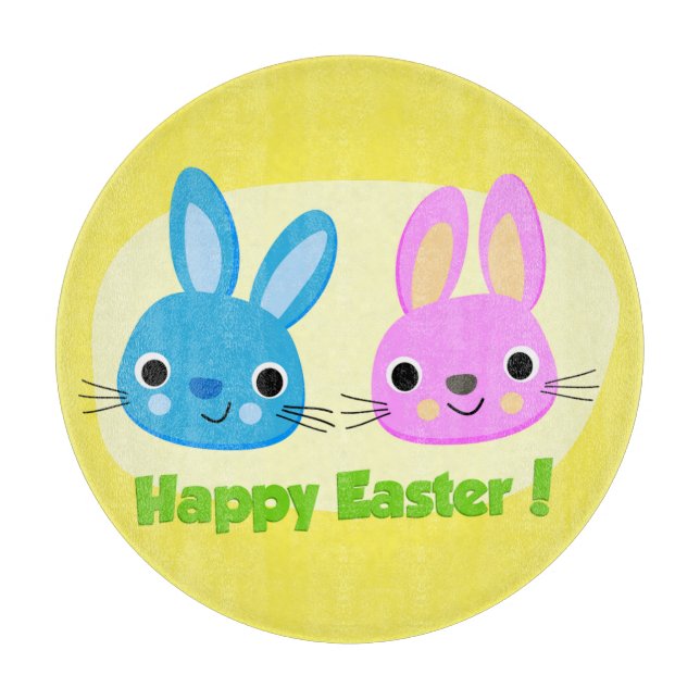 BUNNIEN "HAPPY EASTER" SCHNEIDEBRETT (Vorderseite)