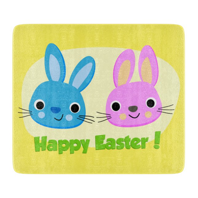 BUNNIEN "HAPPY EASTER" SCHNEIDEBRETT (Vorderseite)