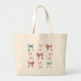Bunnies and Bows Drawstring Backpack Jumbo Stoffbeutel