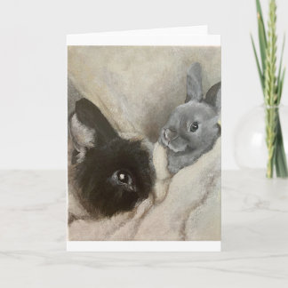 Bunnies Blank Grußkarte Karte