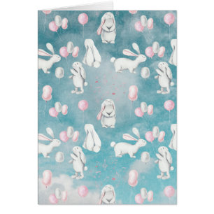 Bunnies Bunny dans le ciel Cute Animal illustratio