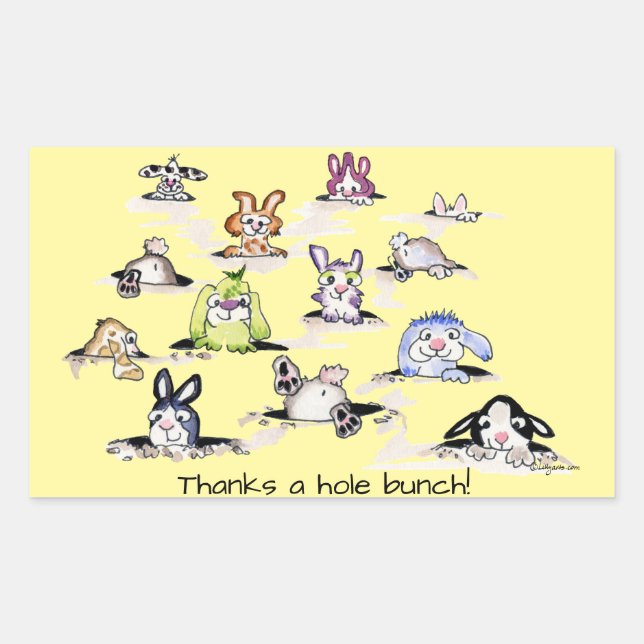Bunnies: Danke an einen Hole Bunch Sticker (Vorderseite)