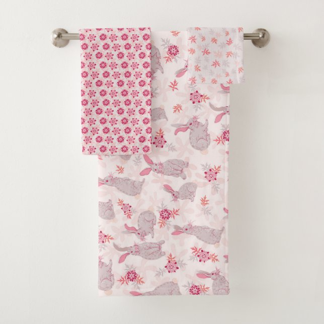 Bunnies dans un ensemble de serviettes de terrain  (En situation)