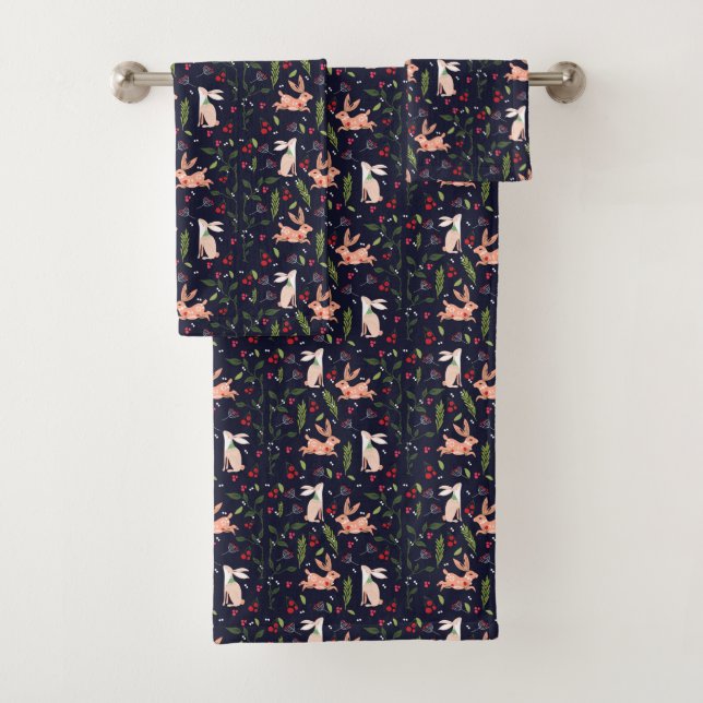Bunnies d'art populaire scandinave (En situation)