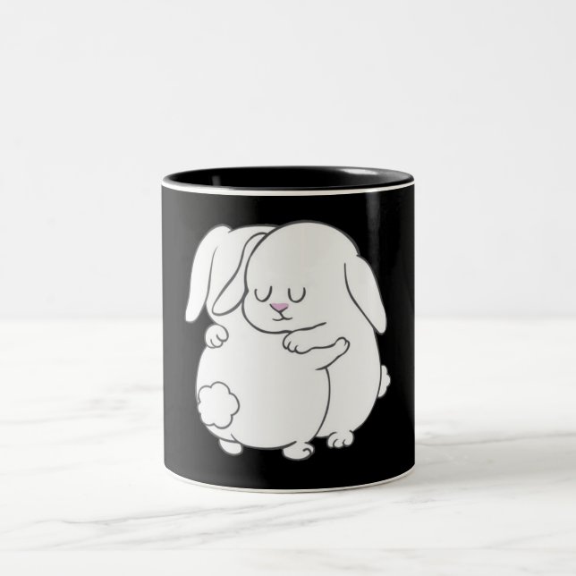 Bunnies Hugs Zweifarbige Tasse (Mittel)