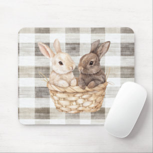 Bunnies im Korb Mousepad