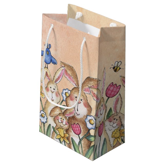 Bunnies Kleine Geschenktüte (Rückseite Schrägansicht)
