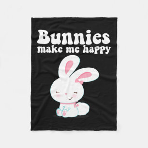 Bunnies machen mich glücklich Kleinkind Mädchen Ki Fleecedecke
