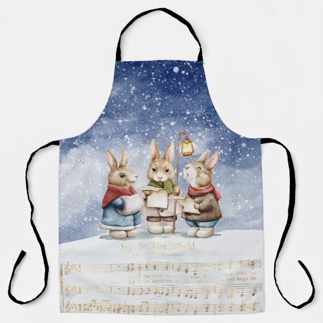 Bunnies singen im Schnee | Die Freude am World Apr Schürze (Vorderseite)