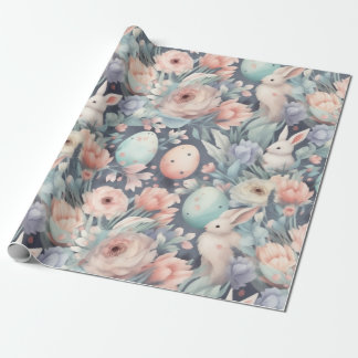 Bunnies und Blumengarten Geschenkpapier