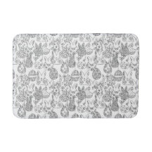 Bunnies und Eier aus Schwarz und Weiß
