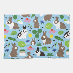 Bunnies und ihre Leckereien Geschirrtuch