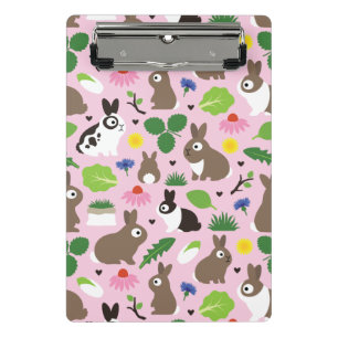 Bunnies und ihre Leckereien Mini Klemmbrett