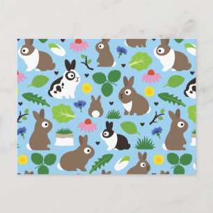Bunnies und ihre Leckereien Postkarte