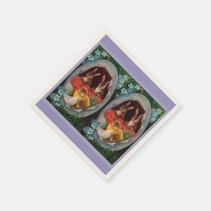 Bunnies und Kick Oaster Paper Napkins Serviette