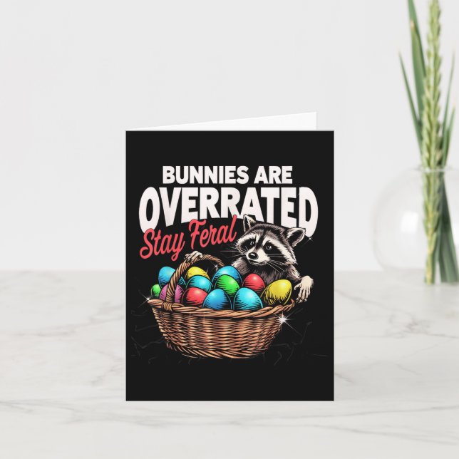 Bunnies werden übertrieben Bleibe Feral Funny Oast Karte (Vorderseite)